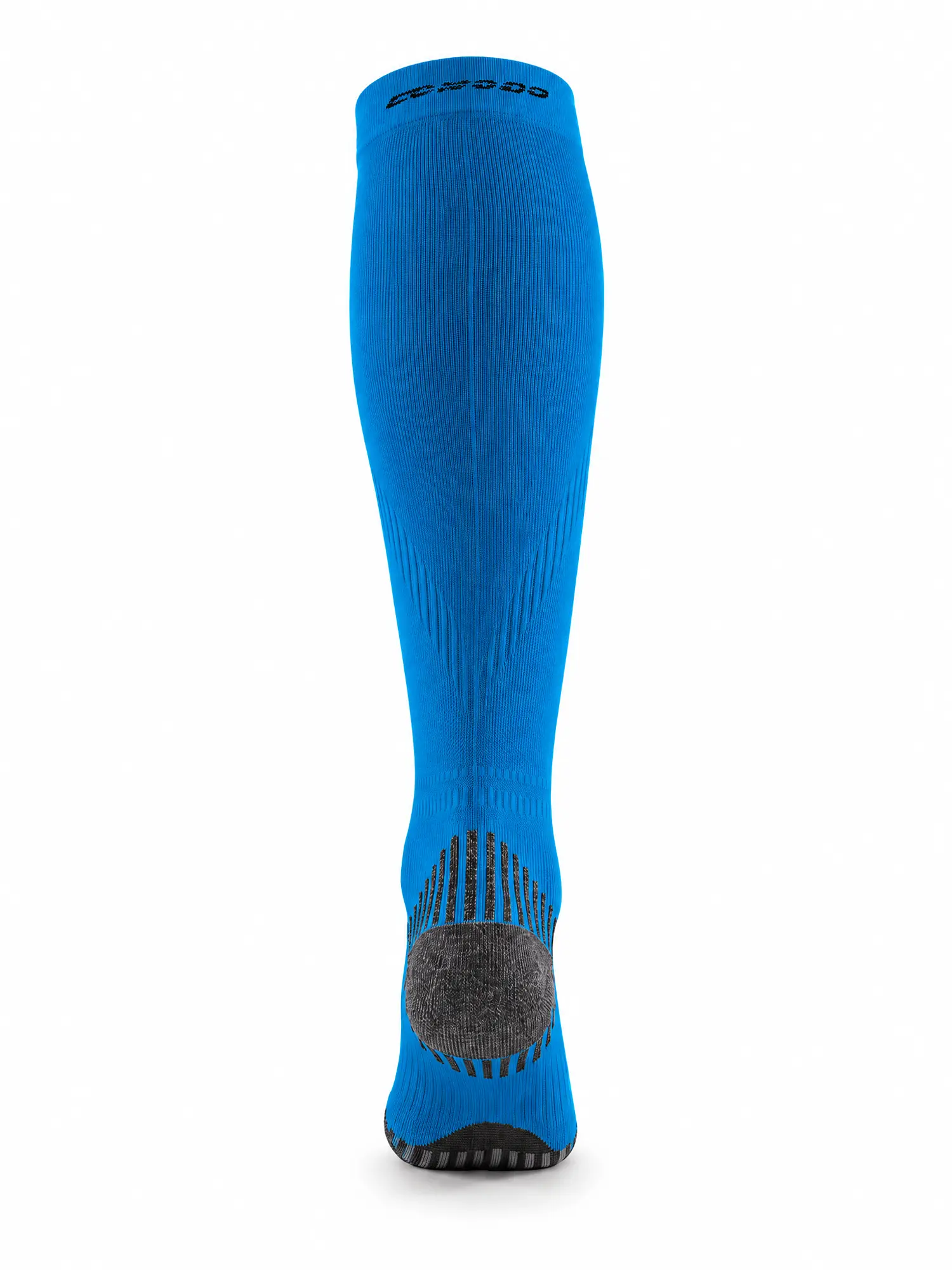 RUN COMPRESSION Kompressziós hosszú szárú futózokni +ezüstion – Kék 5 COMODO RUN COMPRESSION kék ezüstionos sportzokni friss érzetet támogató kialakítással