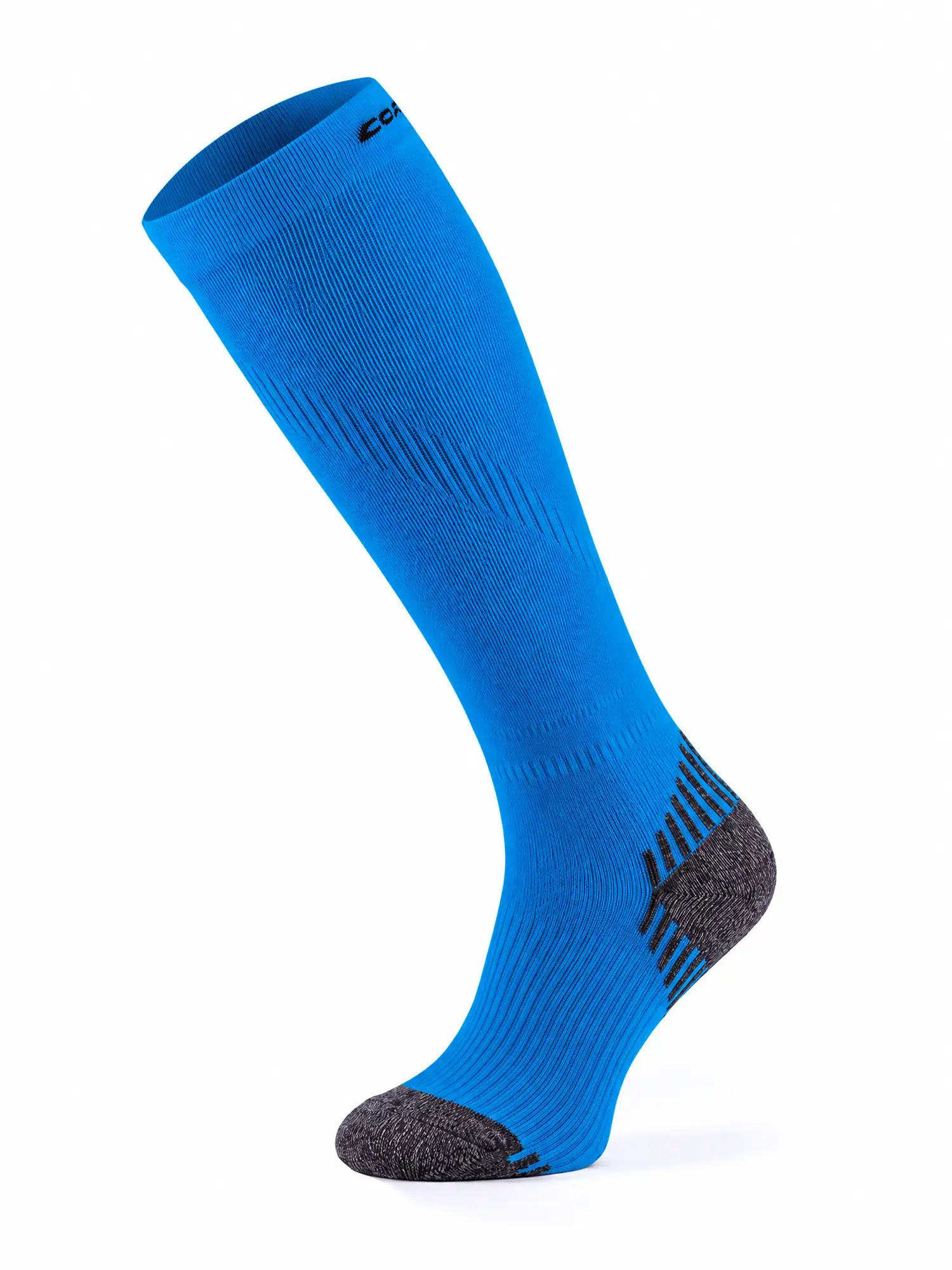 RUN COMPRESSION Kompressziós hosszú szárú futózokni +ezüstion – Kék 4 COMODO RUN COMPRESSION kék kompressziós futózokni rugalmas anyaggal és biztos illeszkedéssel