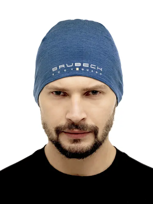 Uniszex Merinó gyapjú sportsapka - Kék