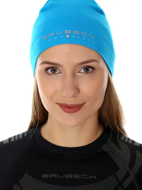 Uniszex Merinó gyapjú sportsapka - Világoskék