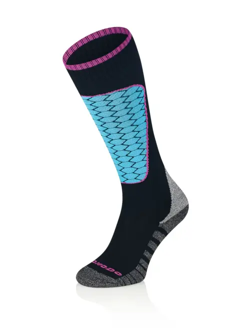 SKI MOUNTAIN Polycolon +Drytex sízokni fekete-kék színben, elölről
