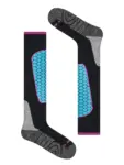 SKI MOUNTAIN Polycolon +Drytex sízokni – Fekete / Kék 10 Fekete-kék technikai sízokni felülről, párnázott részekkel a kényelmes síelésért