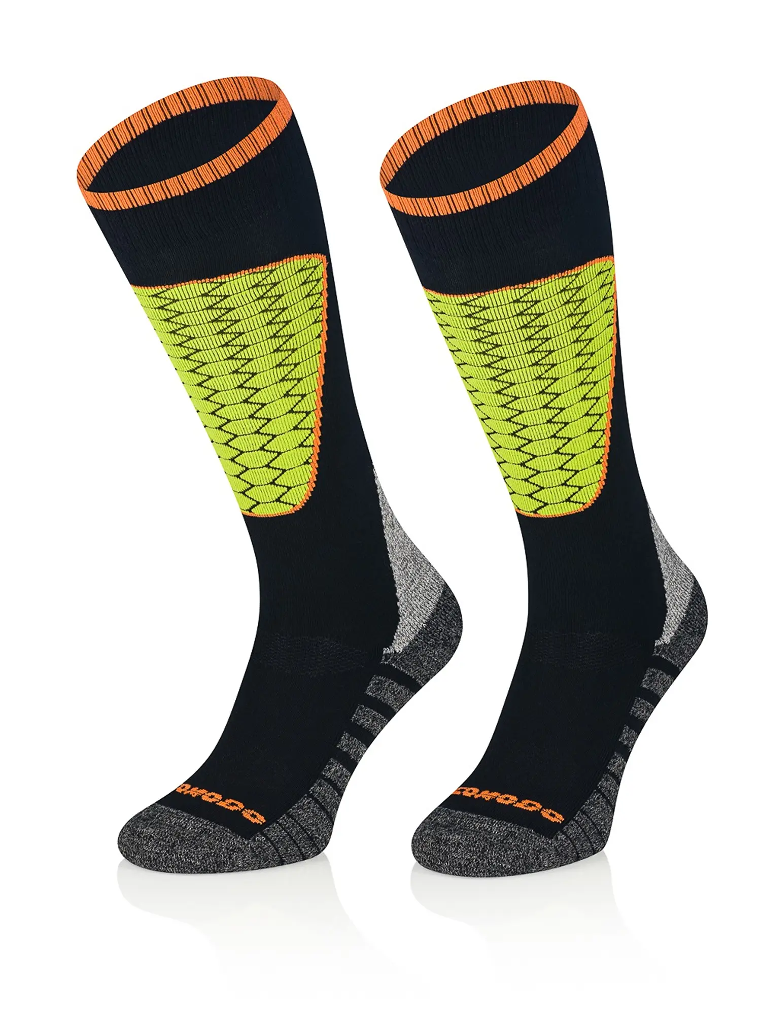 SKI MOUNTAIN Polycolon +Drytex sízokni – Fekete / Neonzöld 5 Fekete-neonzöld SKI MOUNTAIN technikai sízokni pár síeléshez
